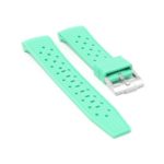 bs2.11 Angle Green StrapsCo Fitted Textured Rubber Watch Band Strap For Blancpain x Swatch Fifty Fathoms