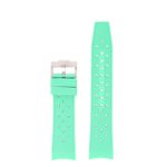 bs2.11 Up Green StrapsCo Fitted Textured Rubber Watch Band Strap For Blancpain x Swatch Fifty Fathoms