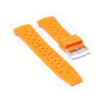 bs2.12 Angle Orange StrapsCo Fitted Textured Rubber Watch Band Strap For Blancpain x Swatch Fifty Fathoms