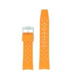bs2.12 Up Orange StrapsCo Fitted Textured Rubber Watch Band Strap For Blancpain x Swatch Fifty Fathoms