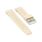 bs2.17 Angle Beige StrapsCo Fitted Textured Rubber Watch Band Strap For Blancpain x Swatch Fifty Fathoms