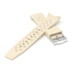 bs2.17 Cross Beige StrapsCo Fitted Textured Rubber Watch Band Strap For Blancpain x Swatch Fifty Fathoms