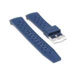bs2.5 Angle Navy StrapsCo Fitted Textured Rubber Watch Band Strap For Blancpain x Swatch Fifty Fathoms