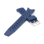 bs2.5 Cross Navy StrapsCo Fitted Textured Rubber Watch Band Strap For Blancpain x Swatch Fifty Fathoms