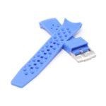 bs2.5b Cross Blue StrapsCo Fitted Textured Rubber Watch Band Strap For Blancpain x Swatch Fifty Fathoms
