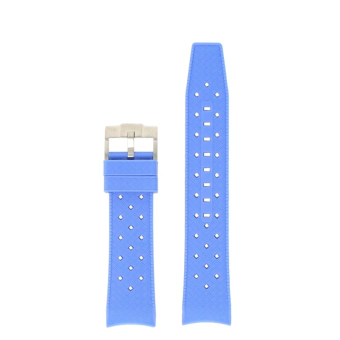 bs2.5b Up Blue StrapsCo Fitted Textured Rubber Watch Band Strap For Blancpain x Swatch Fifty Fathoms