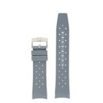 bs2.7 Up Grey StrapsCo Fitted Textured Rubber Watch Band Strap For Blancpain x Swatch Fifty Fathoms