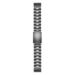 g.m14.gb Upright Grey StrapsCo Vented Titanium Bracelet for Garmin Quickfit 22 Quickfit26