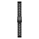 g.m14.mb Upright Black StrapsCo Vented Titanium Bracelet for Garmin Quickfit 22 Quickfit26