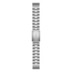 g.m14.ss Upright Silver StrapsCo Vented Titanium Bracelet for Garmin Quickfit 22 Quickfit26
