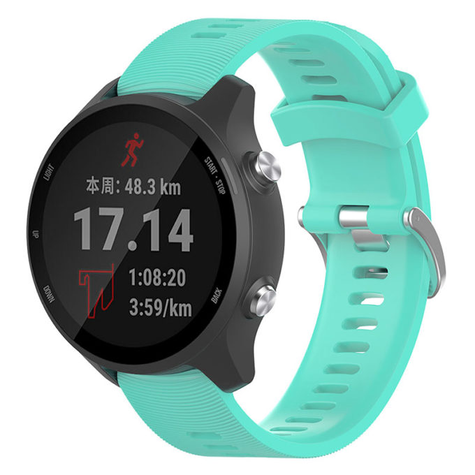 g.r50.11a Main Mint Green StrapsCo Silicone Rubber Watch Band Strap for Garmin Forerunner 245