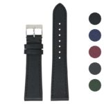 st31.1 Gallery Black DASSARI Saffiano Leather Watch Band Strap 8mm 10mm 12mm 14mm 16mm 18mm 19mm 20mm 21mm 22mm 23mm 24mm