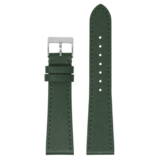 st31.11 Main Green DASSARI Saffiano Leather Watch Band Strap 8mm 10mm 12mm 14mm 16mm 18mm 19mm 20mm 21mm 22mm 23mm 24mm