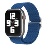 a.ny6.5 Blue StrapsCo Braided Stretch Band Strap for Apple Watch 38mm 40mm 41mm 42mm 44mm 45mm 49mm