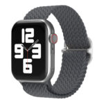 a.ny6.7 Grey StrapsCo Braided Stretch Band Strap for Apple Watch 38mm 40mm 41mm 42mm 44mm 45mm 49mm
