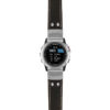 g.d2bv.ds14 Main Black StrapsCo DASSARI Vintage Leather Pilot Watch Band with Brush Silver Buckle 22mm