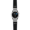 g.d2bv.ds15 Main Black with Blue Stictching StrapsCo DASSARI Pilot Leather Watch Band with Brush Silver Buckle 22mm