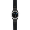 g.d2bv.ds15 Main Black with Blue Stictching StrapsCo DASSARI Pilot Leather Watch Band with Matte Black Buckle 22mm