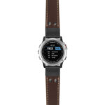 g.d2bv.ds15 Main Brown StrapsCo DASSARI Pilot Leather Watch Band with Matte Black Buckle 22mm