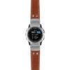 g.d2bv.ds15 Main Tan StrapsCo DASSARI Pilot Leather Watch Band with Brush Silver Buckle 22mm