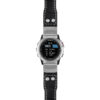 g.d2bv.iw1 Main Black with White Stitching StrapsCo DASSARI Aviator Crocodile Embossed Leather Strap 22mm