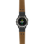 g.d2ch.ds14 Main Khaki StrapsCo DASSARI Vintage Leather Pilot Watch Band with Matte Black Buckle 22mm
