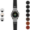 g.d2ch.ds15 Gallery Black StrapsCo DASSARI Pilot Leather Watch Band with Brush Silver Buckle 22mm