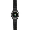 g.d2ch.ds15 Main Black with Ivory Stictching StrapsCo DASSARI Pilot Leather Watch Band with Matte Black Buckle 22mm