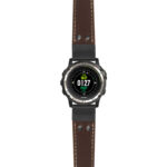g.d2ch.ds15 Main Brown StrapsCo DASSARI Pilot Leather Watch Band with Matte Black Buckle 22mm