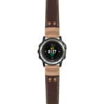 g.d2ch.ds15 Main Brown StrapsCo DASSARI Pilot Leather Watch Band with Rose Gold Buckle 22mm