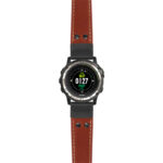 g.d2ch.ds15 Main Rust StrapsCo DASSARI Pilot Leather Watch Band with Matte Black Buckle 22mm