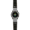 g.d2ch.ds16 Main Black StrapsCo DASSARI Croc Embossed Leather Pilot Watch Band with Brush Silver Buckle 22mm