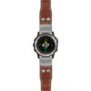 g.d2ch.iw1 Main Brown with White Stitching StrapsCo DASSARI Aviator Crocodile Embossed Leather Strap 22mm