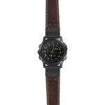 g.d2dpx.ds14 Main Brown StrapsCo DASSARI Vintage Leather Pilot Watch Band with Matte Black Buckle 22mm