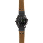 g.d2dpx.ds14 Main Khaki StrapsCo DASSARI Vintage Leather Pilot Watch Band with Matte Black Buckle 22mm