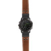 g.d2dpx.ds14 Main Tan StrapsCo DASSARI Vintage Leather Pilot Watch Band with Matte Black Buckle 22mm