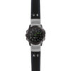 g.d2dpx.ds15 Main Black with Blue Stictching StrapsCo DASSARI Pilot Leather Watch Band with Brush Silver Buckle 22mm
