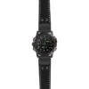 g.d2dpx.ds15 Main Black with Ivory Stictching StrapsCo DASSARI Pilot Leather Watch Band with Matte Black Buckle 22mm