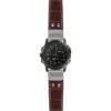 g.d2dpx.ds16 Main Brown StrapsCo DASSARI Croc Embossed Leather Pilot Watch Band with Brush Silver Buckle 22mm