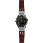 g.d2dpx.ds16 Main Brown StrapsCo DASSARI Croc Embossed Leather Pilot Watch Band with Brush Silver Buckle 22mm