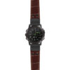 g.d2dpx.ds16 Main Brown StrapsCo DASSARI Croc Embossed Leather Pilot Watch Band with Matte Black Buckle 22mm