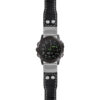 g.d2dpx.iw1 Main Black with White Stitching StrapsCo DASSARI Aviator Crocodile Embossed Leather Strap 22mm