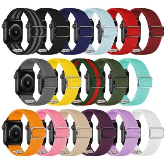 ny100 All Color StrapsCo Nylon Stretch Watch Band Strap For Apple Watch 38mm 40mm 41mm 42mm 44mm 45mm 49mm