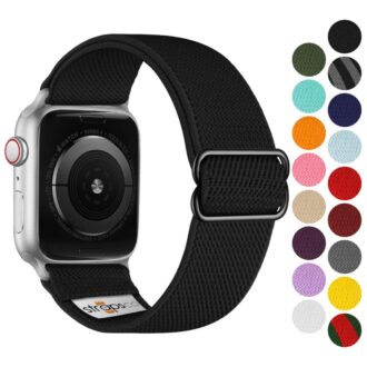 ny100 Gallery StrapsCo Nylon Stretch Watch Band Strap For Apple Watch 38mm 40mm 41mm 42mm 44mm 45mm 49mm