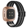 ny100.1.7.rg Back Bond StrapsCo Nylon Stretch Watch Band Strap For Fitbit Versa 3 Versa 4 Sense 2