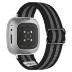 ny100.1.7.ss Back Bond StrapsCo Nylon Stretch Watch Band Strap For Fitbit Versa 3 Versa 4 Sense 2