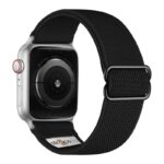 ny100.1.ss Back Black StrapsCo Nylon Stretch Watch Band Strap For Apple Watch 38mm 40mm 41mm 42mm 44mm 45mm 49mm