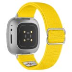 ny100.10.ss Back Yellow StrapsCo Nylon Stretch Watch Band Strap For Fitbit Versa 3 Versa 4 Sense 2