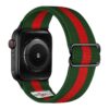 ny100.11.6.mb Back Green & Red StrapsCo Nylon Stretch Watch Band Strap For Apple Watch 38mm 40mm 41mm 42mm 44mm 45mm 49mm