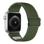 ny100.11.ss Back Army Green StrapsCo Nylon Stretch Watch Band Strap For Apple Watch 38mm 40mm 41mm 42mm 44mm 45mm 49mm